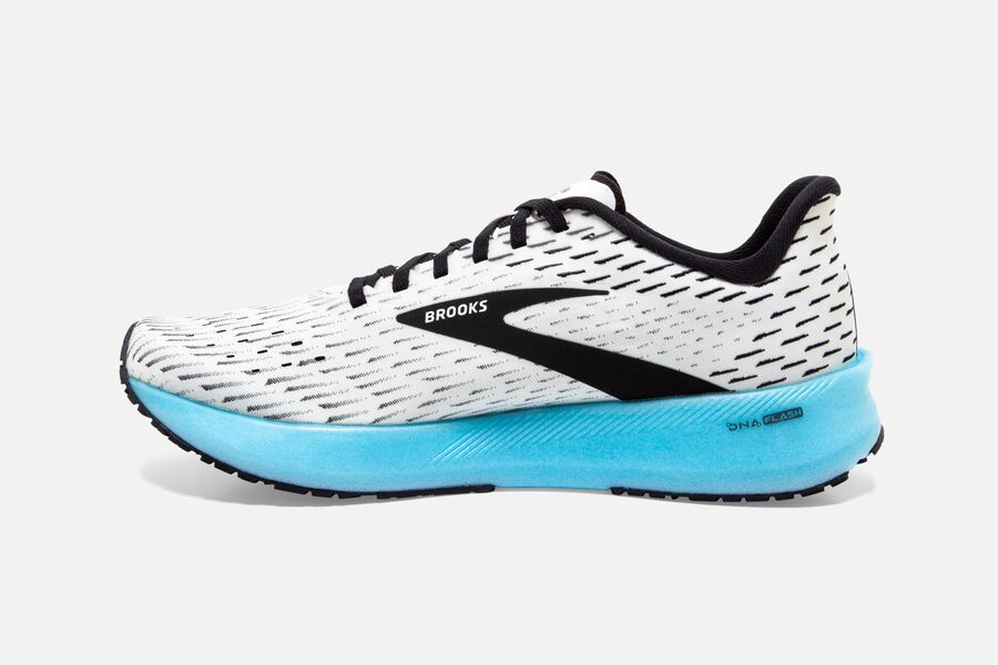 Brooks Running Shoes - Hyperion Tempo Road Womens - White/Black/Turquoise - DPY-781624